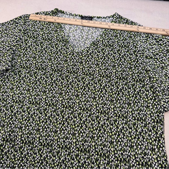 Russell Kemp Black, Green & White Blouse - Size 3X - Picture 8 of 13